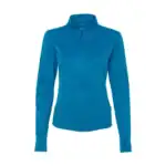 Indigo Blue Custom Women’s Track Jacket – Poly-Tech Slim Fit Full-Zip EXP60PAZ