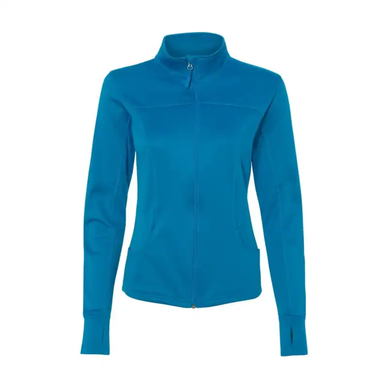 Indigo Blue Custom Women’s Track Jacket – Poly-Tech Slim Fit Full-Zip EXP60PAZ