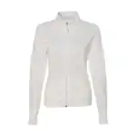 White Custom Women’s Track Jacket – Poly-Tech Slim Fit Full-Zip EXP60PAZ