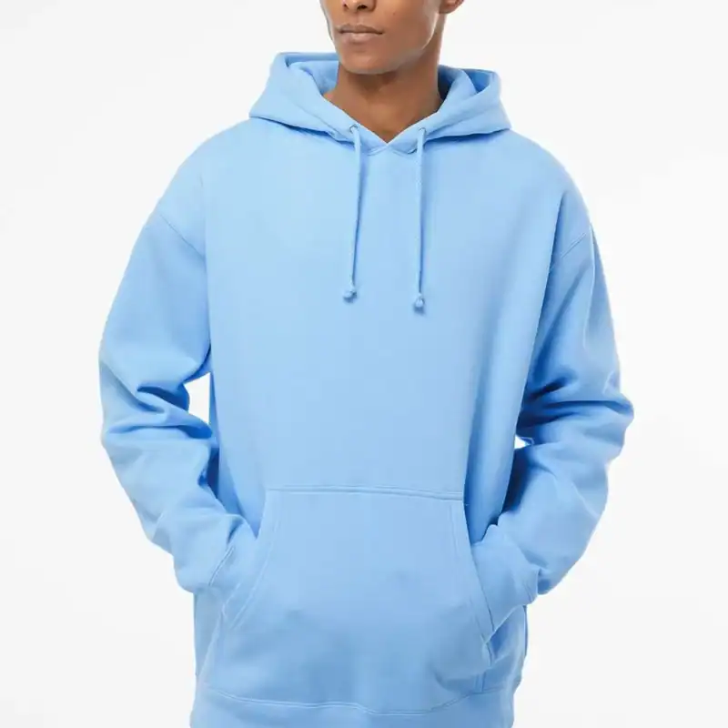 Blue Aqua Custom Heavyweight Hoodie – Independent Trading Co. IND4000 shown on model