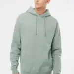 Dusty Sage Custom Heavyweight Hoodie – Independent Trading Co. IND4000 shown on model