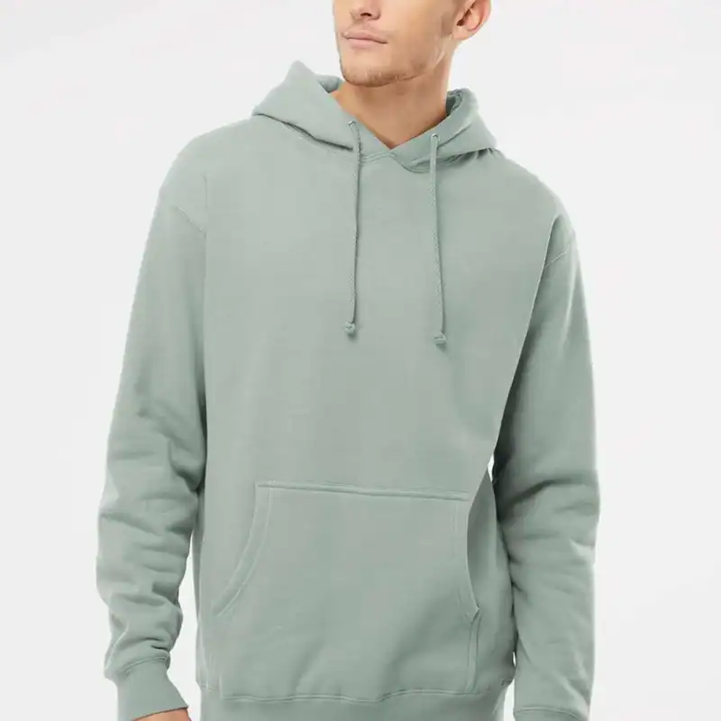 Dusty Sage Custom Heavyweight Hoodie – Independent Trading Co. IND4000 shown on model