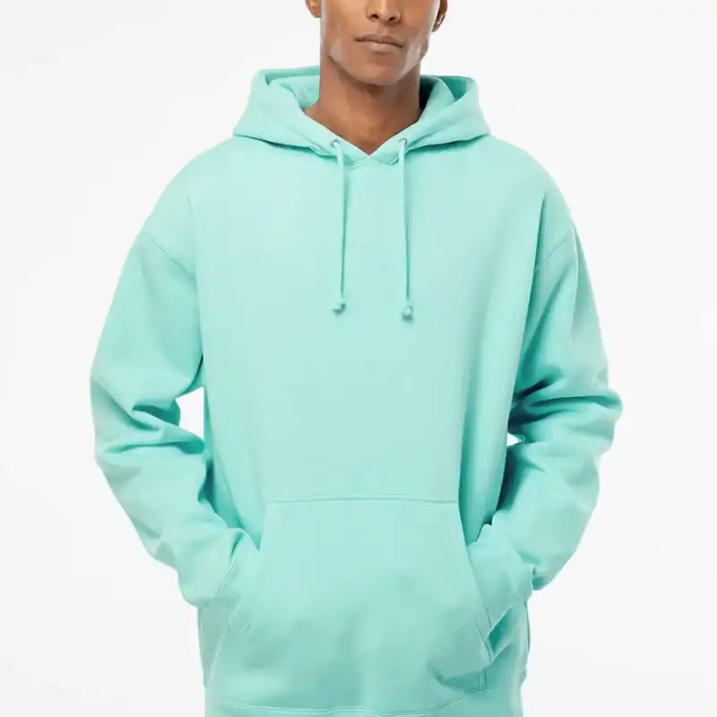 Mint Custom Heavyweight Hoodie – Independent Trading Co. IND4000 shown on model