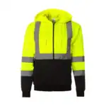 custom high visibility safety hoodie – Lime – CJS102-103
