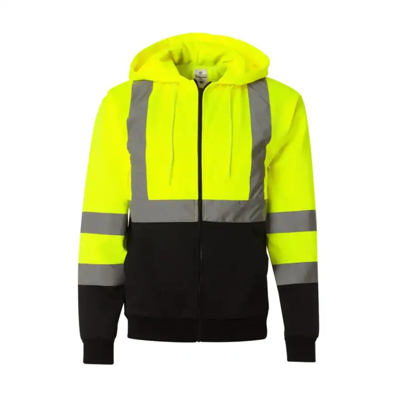 Custom High Visibility Safety Hoodie – Kishigo JS102-103 – Lime Color Image custom high visibility safety hoodie – Lime – CJS102-103
