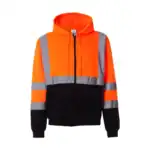 custom high visibility safety hoodie – Orange – CJS102-103