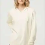 Bone Custom Women’s Lightweight Hoodie – California Wave Wash PRM2500 shown on model