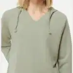 Sage Custom Women’s Lightweight Hoodie – California Wave Wash PRM2500 shown on model