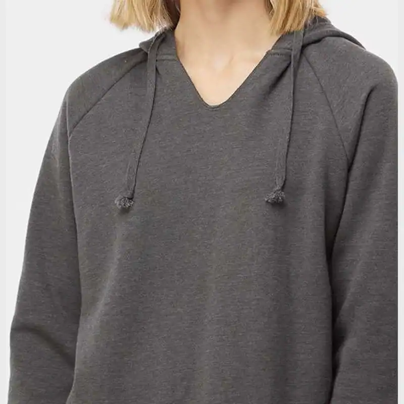 Shadow Custom Women’s Lightweight Hoodie – California Wave Wash PRM2500 shown on model