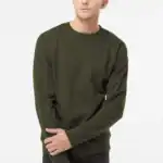 Army Custom Embroidered Crewneck Sweatshirt – Independent Trading Co. SS3000 | Midweight Unisex Fleece shown on model