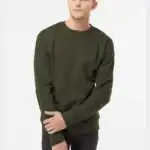 Army Custom Embroidered Crewneck Sweatshirt – Independent Trading Co. SS3000 | Midweight Unisex Fleece shown on model