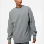 Gunmetal Heather Custom Embroidered Crewneck Sweatshirt – Independent Trading Co. SS3000 | Midweight Unisex Fleece shown on model