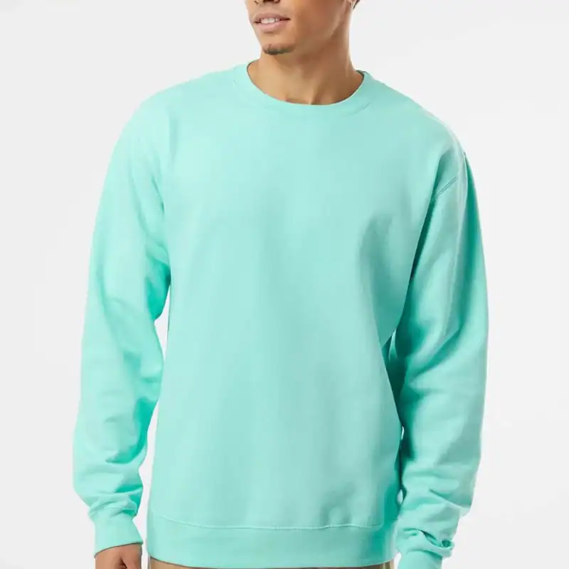 Mint Custom Embroidered Crewneck Sweatshirt – Independent Trading Co. SS3000 | Midweight Unisex Fleece shown on model