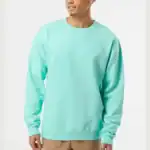 Mint Custom Embroidered Crewneck Sweatshirt – Independent Trading Co. SS3000 | Midweight Unisex Fleece shown on model