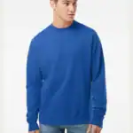 Royal Custom Embroidered Crewneck Sweatshirt – Independent Trading Co. SS3000 | Midweight Unisex Fleece shown on model