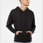 Black Independent Trading Co. - Midweight Hooded Sweatshirt - SS4500 shown on model