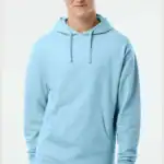 Blue Aqua Independent Trading Co. - Midweight Hooded Sweatshirt - SS4500 shown on model