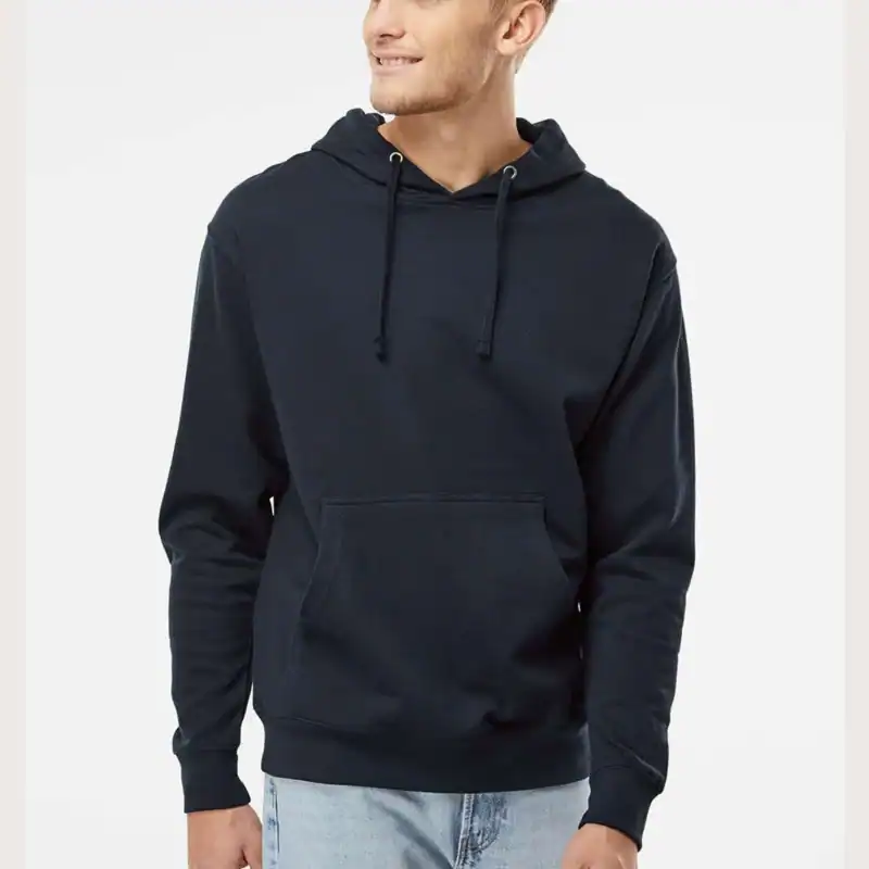 Classic Navy Independent Trading Co. - Midweight Hooded Sweatshirt - SS4500 shown on model