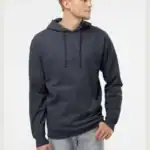 Classic Navy Heather Independent Trading Co. - Midweight Hooded Sweatshirt - SS4500 shown on model