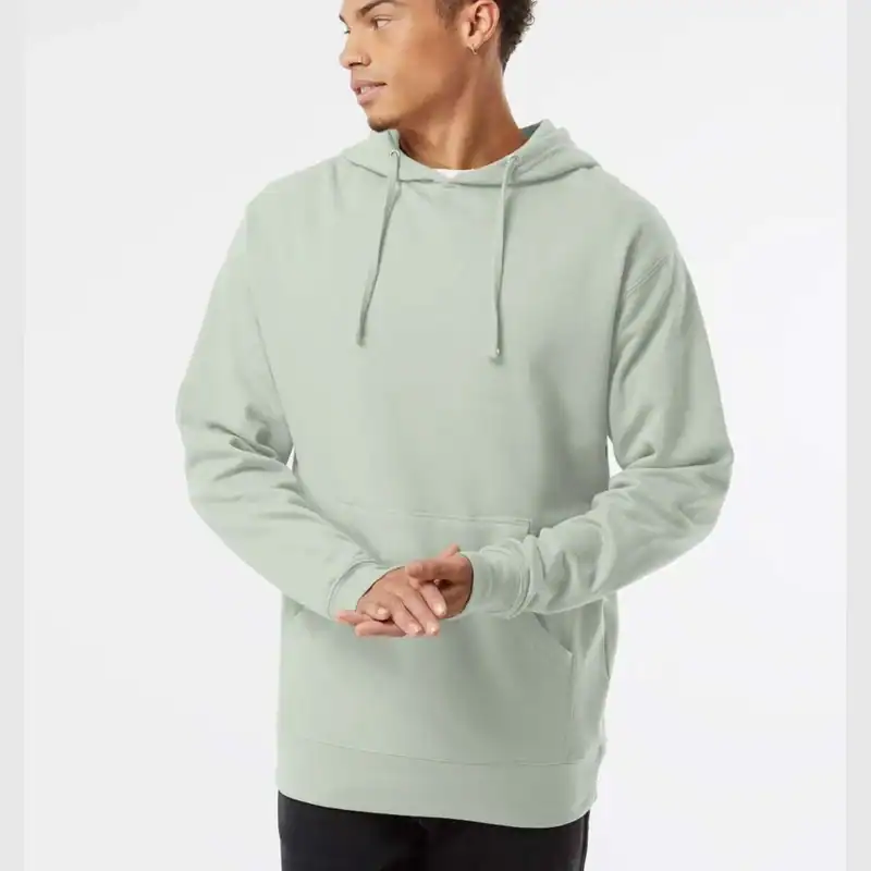 Dusty Sage Independent Trading Co. - Midweight Hooded Sweatshirt - SS4500 shown on model