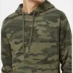 Forest Camo Independent Trading Co. - Midweight Hooded Sweatshirt - SS4500 shown on model