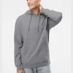Gunmetal Heather Independent Trading Co. - Midweight Hooded Sweatshirt - SS4500 shown on model