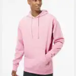 Light Pink Independent Trading Co. - Midweight Hooded Sweatshirt - SS4500 shown on model