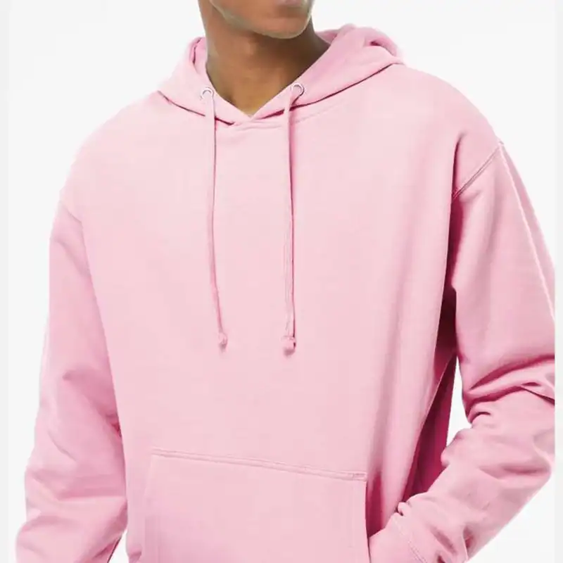 Light Pink Independent Trading Co. - Midweight Hooded Sweatshirt - SS4500 shown on model