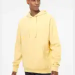 Light Yellow Independent Trading Co. - Midweight Hooded Sweatshirt - SS4500 shown on model