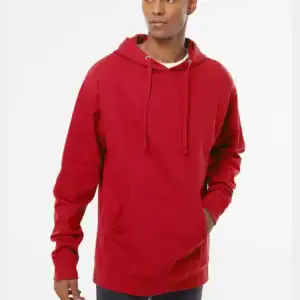 Red Independent Trading Co. - Midweight Hooded Sweatshirt - SS4500 shown on model