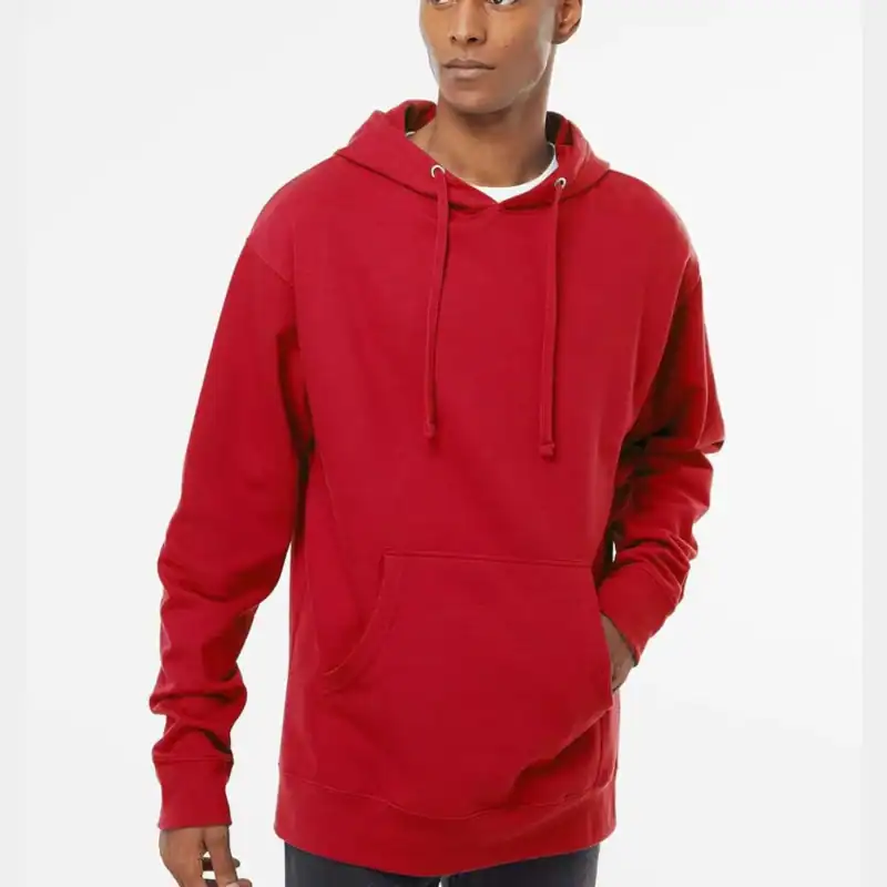Red Independent Trading Co. - Midweight Hooded Sweatshirt - SS4500 shown on model