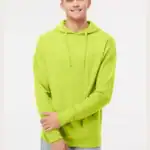 Safety Yellow Independent Trading Co. - Midweight Hooded Sweatshirt - SS4500 shown on model