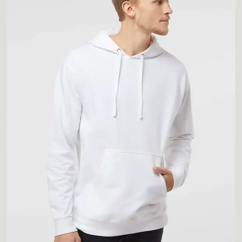 White Independent Trading Co. - Midweight Hooded Sweatshirt - SS4500 shown on model