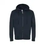 Navy Blue Custom Logo Zip Up Hoodie – Independent Trading Co. SS4500Z