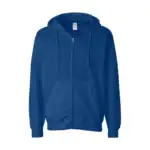 Royal Blue Custom Logo Zip Up Hoodie – Independent Trading Co. SS4500Z