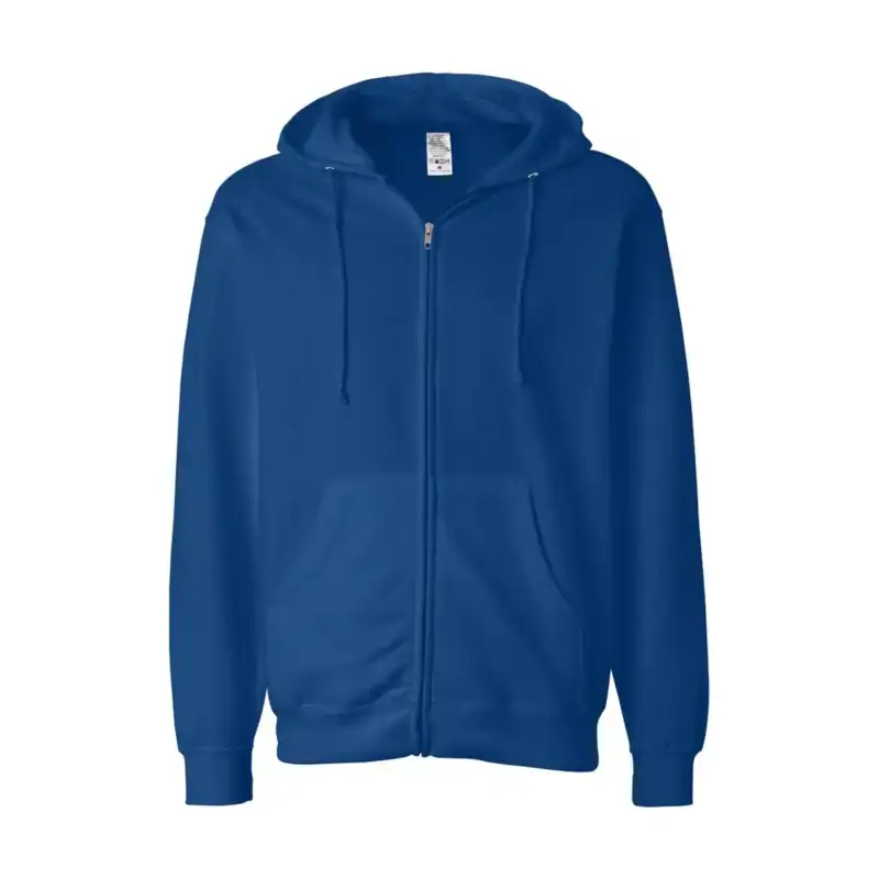 Royal Blue Custom Logo Zip Up Hoodie – Independent Trading Co. SS4500Z