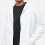 White Custom Logo Zip Up Hoodie – Independent Trading Co. SS4500Z shown on model