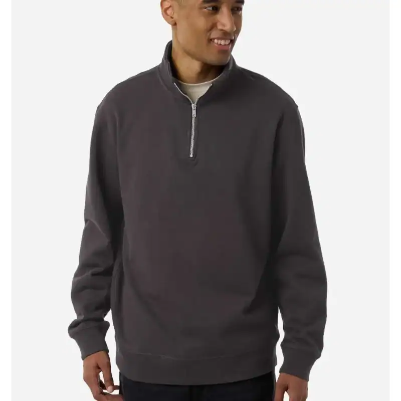 Asphalt Custom Unisex Midweight Pullover Quarter-Zip – Independent Trading Co. SS4600QZ shown on model