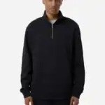 Black Custom Unisex Midweight Pullover Quarter-Zip – Independent Trading Co. SS4600QZ shown on model