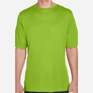 Custom Team 365 TT11 Performance T-Shirt – Acid Green – on model – CTT11