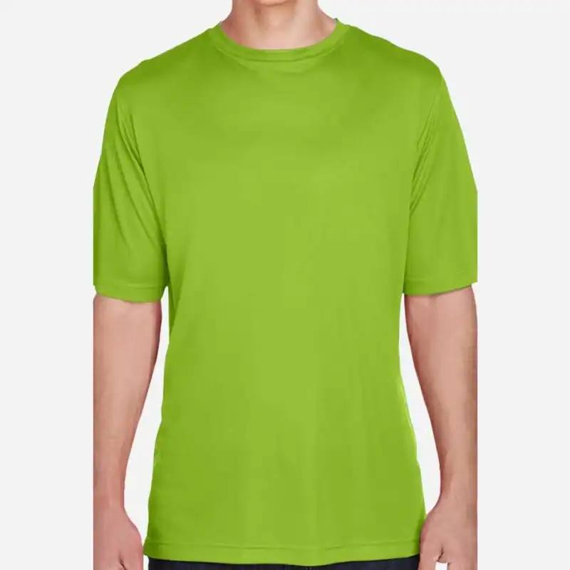 Custom Team 365 TT11 Performance T-Shirt – Performance Company Tee – Acid Green Color Image Custom Team 365 TT11 Performance T-Shirt – Acid Green – on model – CTT11