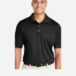Custom Team 365 TT51 Performance Polo Shirt – Black – on model – CTT51
