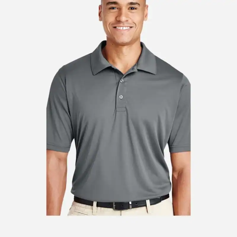Custom Team 365 TT51 Performance Polo Shirt – Sport Graphite – on model – CTT51