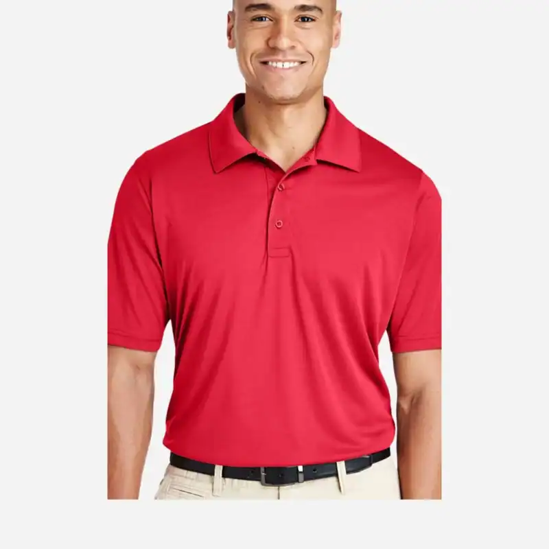 Custom Team 365 TT51 Performance Polo Shirt – Sport Red – on model – CTT51